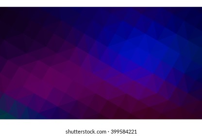 Multicolor dark pink, blue polygonal illustration, which consist of triangles. Geometric background in Origami style with gradient. Triangular design for your business.