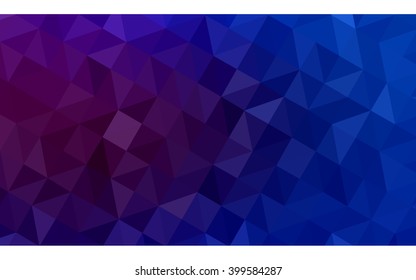 Multicolor dark pink, blue polygonal illustration, which consist of triangles. Geometric background in Origami style with gradient. Triangular design for your business.