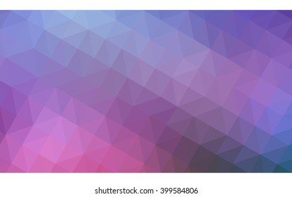 Multicolor dark pink, blue polygonal illustration, which consist of triangles. Geometric background in Origami style with gradient. Triangular design for your business.