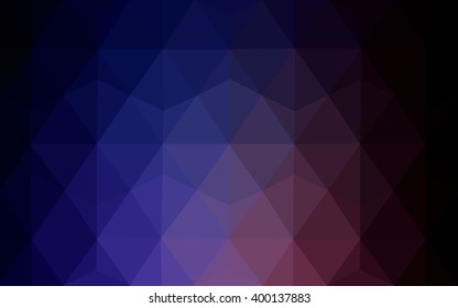 Multicolor dark pink, blue polygonal illustration, which consist of triangles. Geometric background in Origami style with gradient. Triangular design for your business.