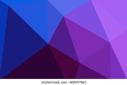Multicolor dark pink, blue polygonal illustration, which consist of triangles. Geometric background in Origami style with gradient. Triangular design for your business.