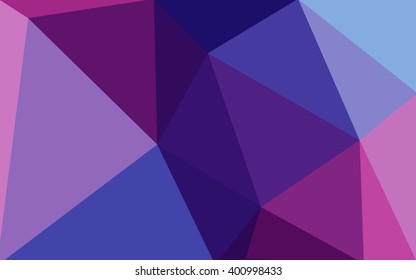 Multicolor dark pink, blue polygonal illustration, which consist of triangles. Geometric background in Origami style with gradient. Triangular design for your business.