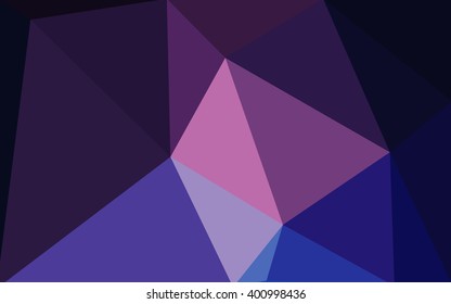 Multicolor dark pink, blue polygonal illustration, which consist of triangles. Geometric background in Origami style with gradient. Triangular design for your business.