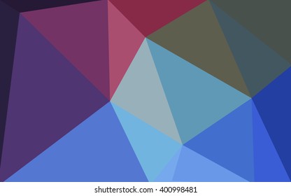 Multicolor dark pink, blue polygonal illustration, which consist of triangles. Geometric background in Origami style with gradient. Triangular design for your business.