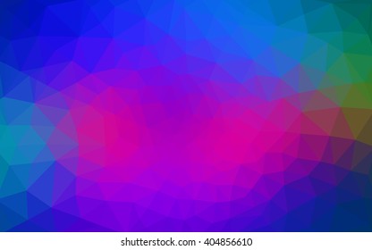Multicolor dark pink, blue polygonal illustration, which consist of triangles. Geometric background in Origami style with gradient. Triangular design for your business.