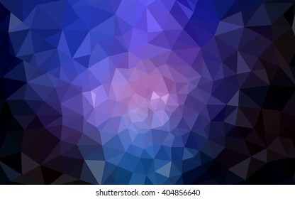 Multicolor dark pink, blue polygonal illustration, which consist of triangles. Geometric background in Origami style with gradient. Triangular design for your business.