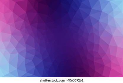Multicolor dark pink, blue polygonal illustration, which consist of triangles. Geometric background in Origami style with gradient. Triangular design for your business.