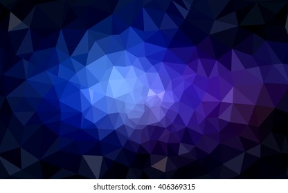 Multicolor dark pink, blue polygonal illustration, which consist of triangles. Geometric background in Origami style with gradient. Triangular design for your business.