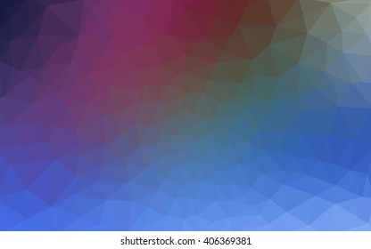 Multicolor dark pink, blue polygonal illustration, which consist of triangles. Geometric background in Origami style with gradient. Triangular design for your business.