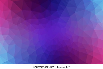 Multicolor dark pink, blue polygonal illustration, which consist of triangles. Geometric background in Origami style with gradient. Triangular design for your business.