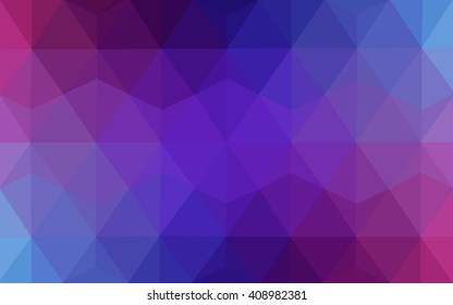 Multicolor dark pink, blue polygonal illustration, which consist of triangles. Geometric background in Origami style with gradient. Triangular design for your business.