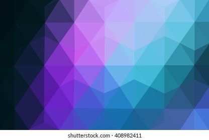 Multicolor dark pink, blue polygonal illustration, which consist of triangles. Geometric background in Origami style with gradient. Triangular design for your business.