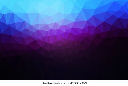 Multicolor dark pink, blue polygonal illustration, which consist of triangles. Geometric background in Origami style with gradient. Triangular design for your business.
