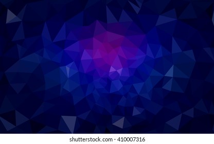 Multicolor dark pink, blue polygonal illustration, which consist of triangles. Geometric background in Origami style with gradient. Triangular design for your business.