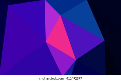 Multicolor dark pink, blue polygonal illustration, which consist of triangles. Geometric background in Origami style with gradient. Triangular design for your business.