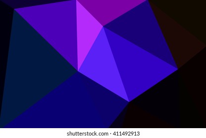 Multicolor dark pink, blue polygonal illustration, which consist of triangles. Geometric background in Origami style with gradient. Triangular design for your business.