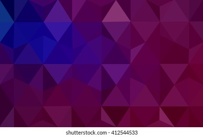 Multicolor dark pink, blue polygonal illustration, which consist of triangles. Geometric background in Origami style with gradient. Triangular design for your business.