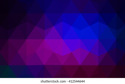 Multicolor dark pink, blue polygonal illustration, which consist of triangles. Geometric background in Origami style with gradient. Triangular design for your business.