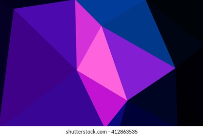 Multicolor dark pink, blue polygonal illustration, which consist of triangles. Geometric background in Origami style with gradient. Triangular design for your business.