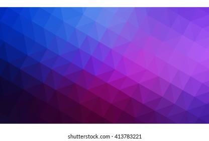 Multicolor dark pink, blue polygonal illustration, which consist of triangles. Geometric background in Origami style with gradient. Triangular design for your business.