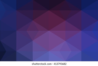 Multicolor dark pink, blue polygonal illustration, which consist of triangles. Geometric background in Origami style with gradient. Triangular design for your business.