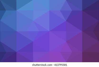 Multicolor dark pink, blue polygonal illustration, which consist of triangles. Geometric background in Origami style with gradient. Triangular design for your business.