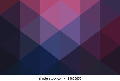Multicolor dark pink, blue polygonal illustration, which consist of triangles. Geometric background in Origami style with gradient. Triangular design for your business.