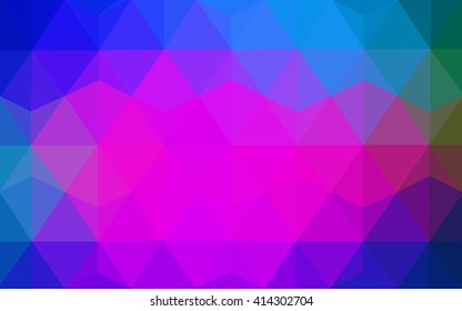 Multicolor dark pink, blue polygonal illustration, which consist of triangles. Geometric background in Origami style with gradient. Triangular design for your business.