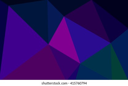 Multicolor dark pink, blue polygonal illustration, which consist of triangles. Geometric background in Origami style with gradient. Triangular design for your business.