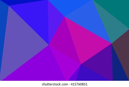 Multicolor dark pink, blue polygonal illustration, which consist of triangles. Geometric background in Origami style with gradient. Triangular design for your business.