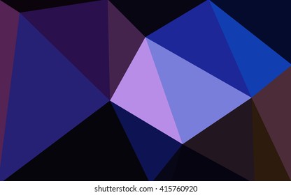 Multicolor dark pink, blue polygonal illustration, which consist of triangles. Geometric background in Origami style with gradient. Triangular design for your business.