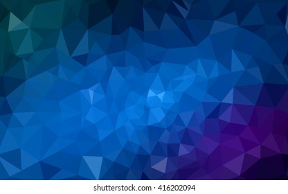Multicolor dark pink, blue polygonal illustration, which consist of triangles. Geometric background in Origami style with gradient. Triangular design for your business.