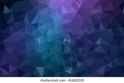 Multicolor dark pink, blue polygonal illustration, which consist of triangles. Geometric background in Origami style with gradient. Triangular design for your business.
