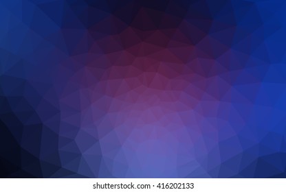 Multicolor dark pink, blue polygonal illustration, which consist of triangles. Geometric background in Origami style with gradient. Triangular design for your business.