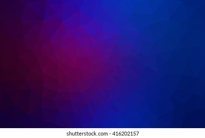 Multicolor dark pink, blue polygonal illustration, which consist of triangles. Geometric background in Origami style with gradient. Triangular design for your business.