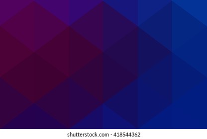 Multicolor dark pink, blue polygonal illustration, which consist of triangles. Geometric background in Origami style with gradient. Triangular design for your business.
