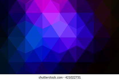 Multicolor dark pink, blue polygonal illustration, which consist of triangles. Geometric background in Origami style with gradient. Triangular design for your business.