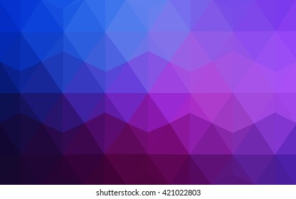Multicolor dark pink, blue polygonal illustration, which consist of triangles. Geometric background in Origami style with gradient. Triangular design for your business.