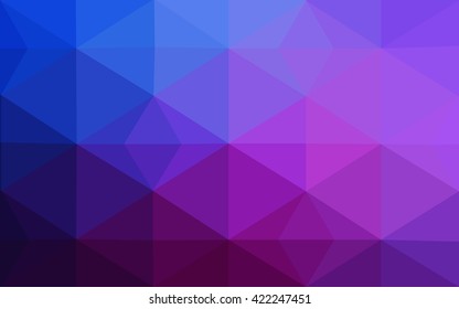 Multicolor dark pink, blue polygonal illustration, which consist of triangles. Geometric background in Origami style with gradient. Triangular design for your business.