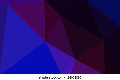 Multicolor dark pink, blue polygonal illustration, which consist of triangles. Geometric background in Origami style with gradient. Triangular design for your business.