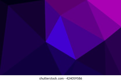 Multicolor dark pink, blue polygonal illustration, which consist of triangles. Geometric background in Origami style with gradient. Triangular design for your business.