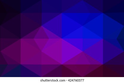 Multicolor dark pink, blue polygonal illustration, which consist of triangles. Geometric background in Origami style with gradient. Triangular design for your business.