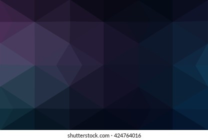 Multicolor dark pink, blue polygonal illustration, which consist of triangles. Geometric background in Origami style with gradient. Triangular design for your business.