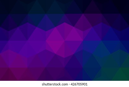 Multicolor dark pink, blue polygonal illustration, which consist of triangles. Geometric background in Origami style with gradient. Triangular design for your business.