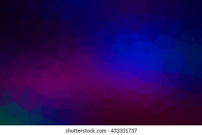 Multicolor dark pink, blue polygonal illustration, which consist of triangles. Geometric background in Origami style with gradient. Triangular design for your business.