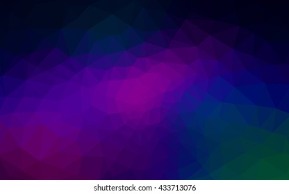 Multicolor dark pink, blue polygonal illustration, which consist of triangles. Geometric background in Origami style with gradient. Triangular design for your business.