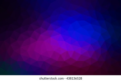 Multicolor dark pink, blue polygonal illustration, which consist of triangles. Geometric background in Origami style with gradient. Triangular design for your business.