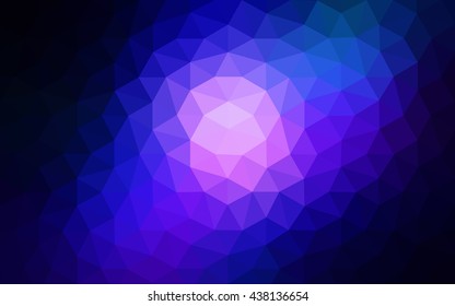 Multicolor dark pink, blue polygonal illustration, which consist of triangles. Geometric background in Origami style with gradient. Triangular design for your business.