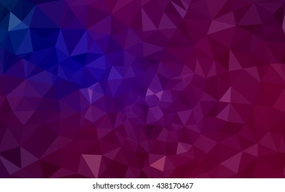 Ilustración policonal azul, rosa oscuro multicolor, que consiste en triángulos. Fondo geométrico en estilo Origami con degradado. Diseño triangular para su negocio.