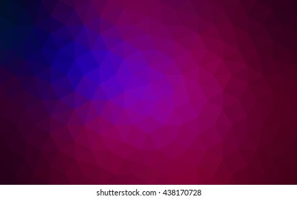 Multicolor dark pink, blue polygonal illustration, which consist of triangles. Geometric background in Origami style with gradient. Triangular design for your business.